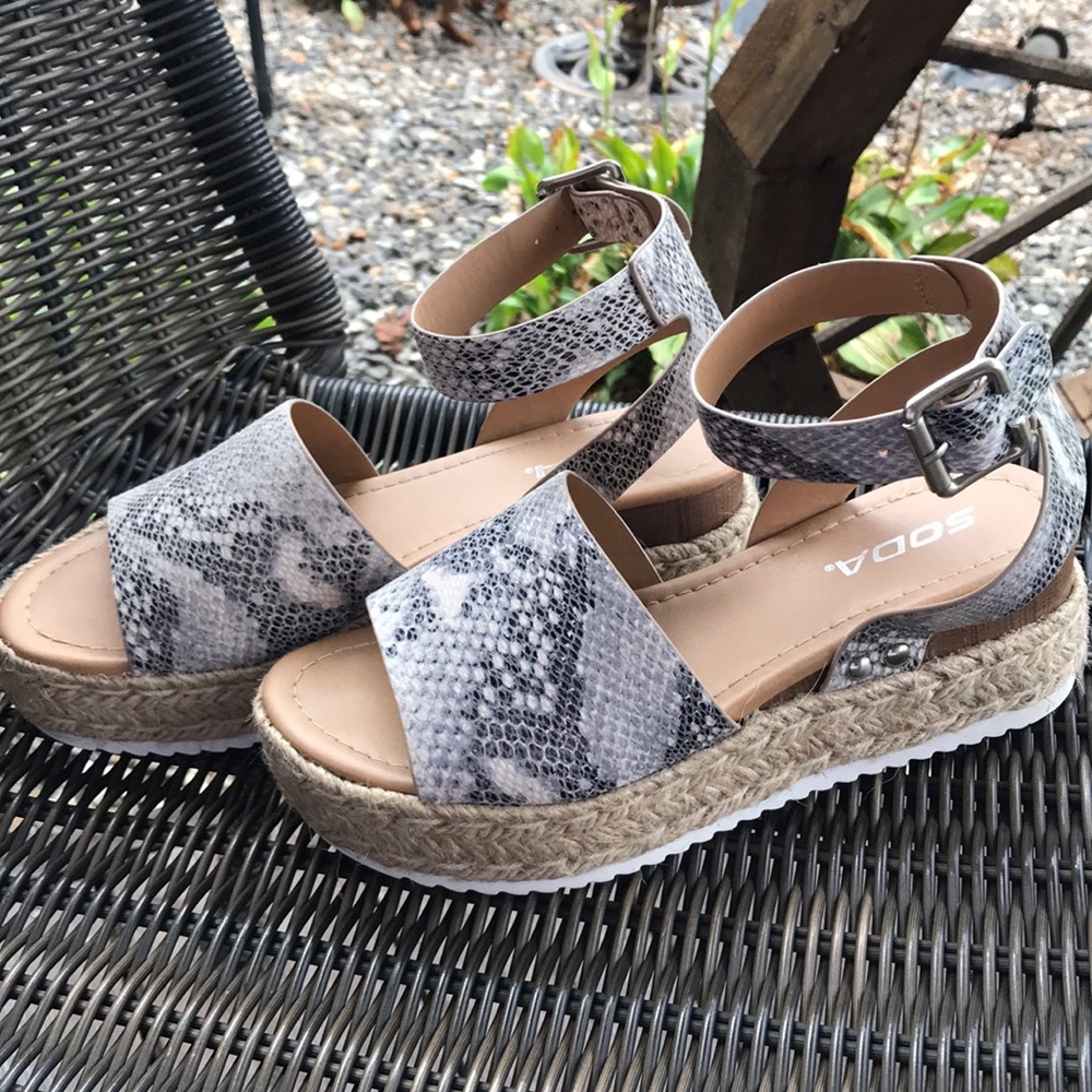 Soda Python Platform Sandals - image 4